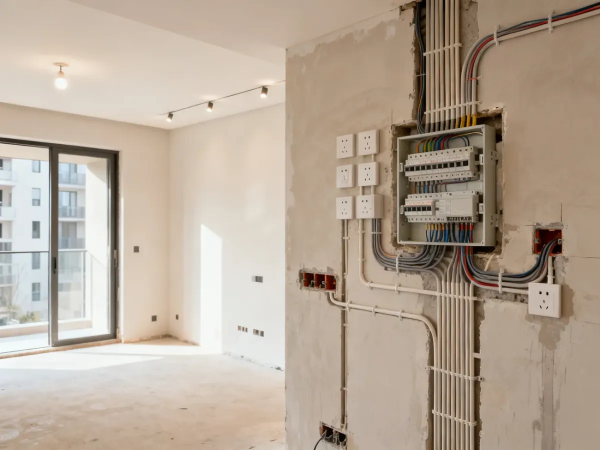 Starannie zaplanowana instalacja elektryczna w remontowanym mieszkaniu