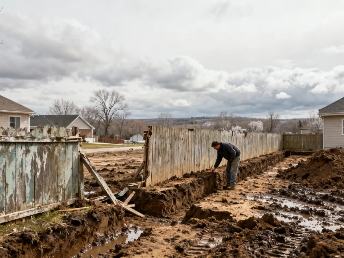 Przygotowanie wilgotnego i nierównego gruntu pod fundament ogrodzenia